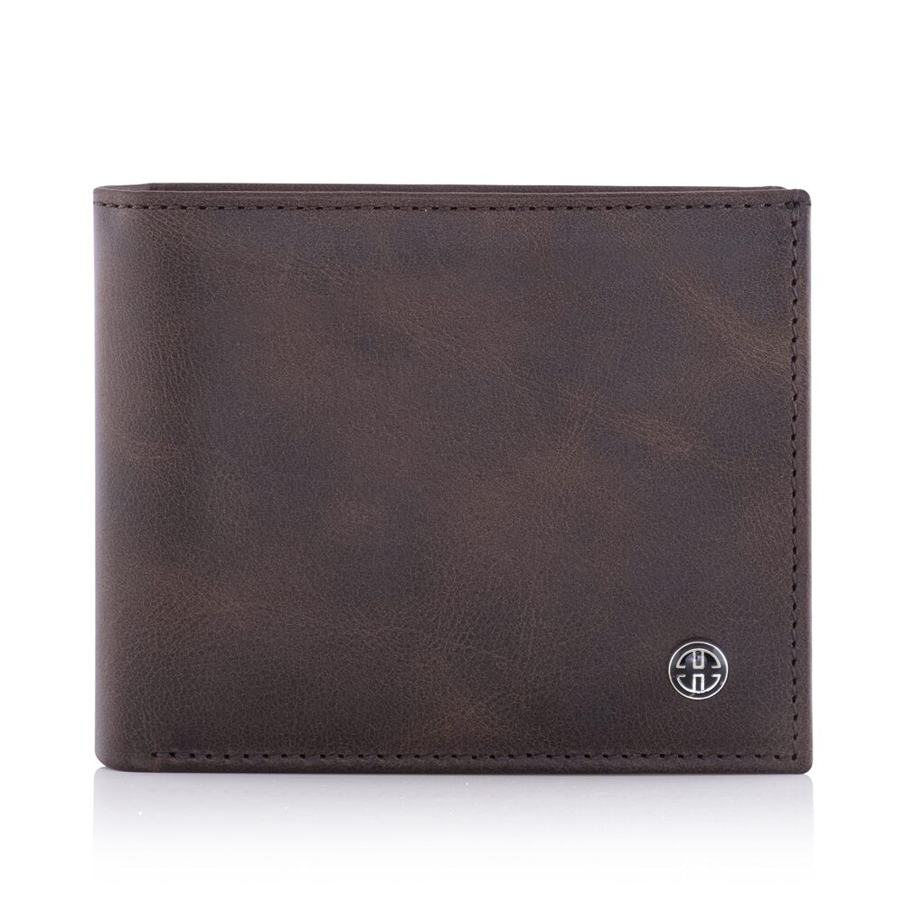 8529 Treviso Wallets Bifold Leather with Coin Pocket Rfid Blocking Brown
